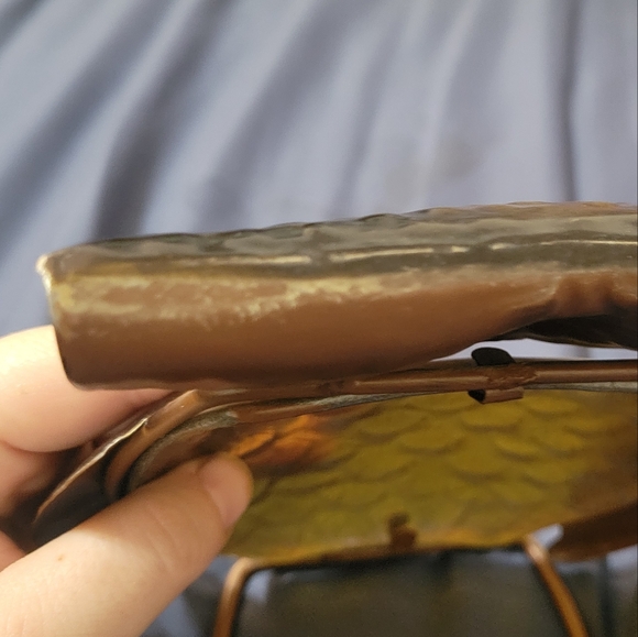 Standing Owl Votive Home Decor Textured Metal Glass Tabletop Indoor Patio Decor - Picture 3 of 4